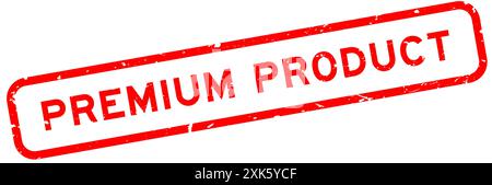 Grunge Red Premium Product Word Square Rubber Seal estampille sur fond blanc Illustration de Vecteur