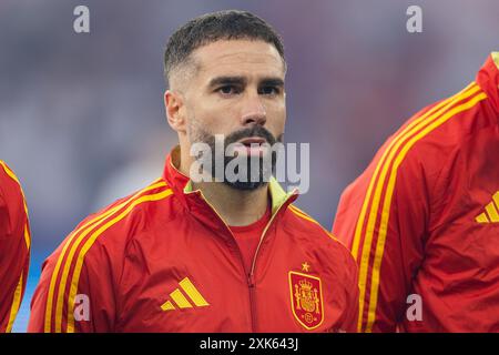 Dani Carvajal, de l'Espagne, vu lors de la finale de l'UEFA EURO 2024 entre l'Espagne et l'Angleterre à l'Olympiastadion de Berlin à Berlin, en Allemagne. Banque D'Images