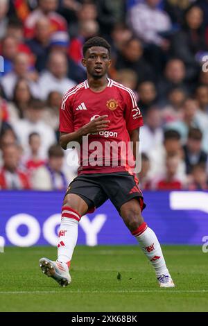 Édimbourg, Royaume-Uni. 20 juillet 2024. Le milieu de terrain de Manchester United Amad Diallo (16 ans) lors du match amical de pré-saison des Glasgow Rangers FC contre Manchester United FC au Scottish Gas Murrayfield Stadium, Édimbourg, Écosse, Royaume-Uni le 20 juillet 2024 Credit : Every second Media/Alamy Live News Banque D'Images