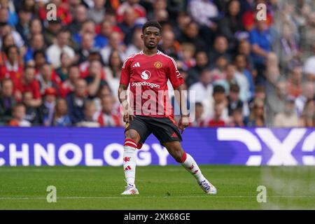 Édimbourg, Royaume-Uni. 20 juillet 2024. Le milieu de terrain de Manchester United Amad Diallo (16 ans) lors du match amical de pré-saison des Glasgow Rangers FC contre Manchester United FC au Scottish Gas Murrayfield Stadium, Édimbourg, Écosse, Royaume-Uni le 20 juillet 2024 Credit : Every second Media/Alamy Live News Banque D'Images