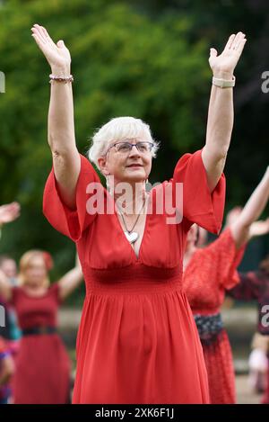 Preston, Lancashire, Royaume-Uni. 21 juillet 2024. Le must Wuthering Heights Day Ever - Kate Bush journée d'appréciation tenue à Miller Park, Preston, Lancashire, Royaume-Uni. Crédit : Garry Cook/Alamy Live News Banque D'Images