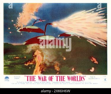 British Lobby Card for THE WAR OF THE WORLDS 1953 réalisateur BYRON HASKIN scénario BARRE LYNDON basé sur le roman de H.G. WELLS Music LEITH STEVENS producteur GEORGE PAL Paramount Pictures Banque D'Images