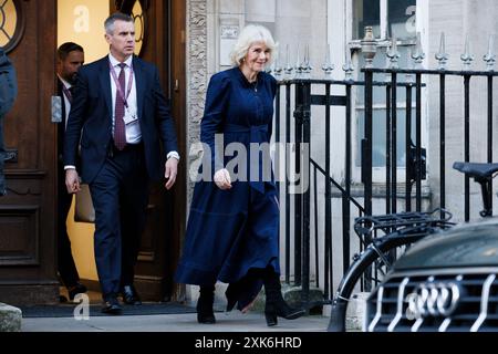 [MccLi0007487] la reine Camilla quitte la London Clinic cet après-midi. Image prise le 26 janvier 2024. © Belinda Jiao jiao.bilin@gmail.com 075989312 Banque D'Images