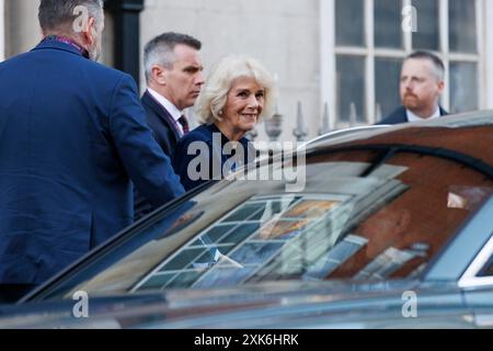 [MccLi0007487] la reine Camilla quitte la London Clinic cet après-midi. Image prise le 26 janvier 2024. © Belinda Jiao jiao.bilin@gmail.com 075989312 Banque D'Images
