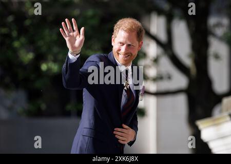 [MccLi0009023] Prince Harry arrive en tête de Paul’s Cathedral avant le service du 10e anniversaire des Jeux Invictus. C) Belinda Jiao 07598931257 www.belinda Banque D'Images