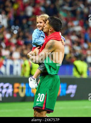 Team POR à 11m penalty shoot out, Joao Cancelo, Por 20 dans le meilleur des 16 match PORTUGAL - SLOVÉNIE 3-0 N.E. des Championnats d'Europe de l'UEFA 2024 le 01 juillet 2024 à Francfort, Allemagne. Photographe : Peter Schatz Banque D'Images