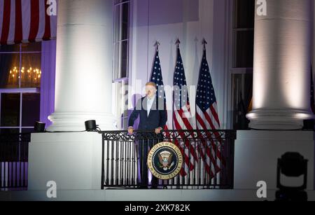 (240721) -- WASHINGTON, DC, 21 juillet 2024 (Xinhua) -- le président américain Joe Biden est photographié à la Maison Blanche à Washington, DC, aux États-Unis, le 4 juillet 2024. Le président américain Joe Biden a annoncé dimanche son intention de quitter la course présidentielle. (Xinhua/Hu Yousong) crédit : HU Yousong/Xinhua/Alamy Live News Banque D'Images