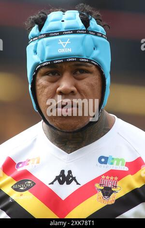 Bradford, Royaume-Uni. 21 juillet 2024. Bartercard Odsal Stadium, Bradford, West Yorkshire, 21 juillet 2024. Betfred Championship Bradford Bulls vs York City Knights Franklin Pele of Bradford Bulls Credit : Touchlinepics/Alamy Live News Banque D'Images