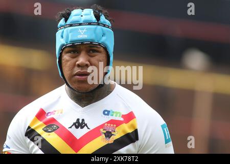 Bradford, Royaume-Uni. 21 juillet 2024. Bartercard Odsal Stadium, Bradford, West Yorkshire, 21 juillet 2024. Betfred Championship Bradford Bulls vs York City Knights Franklin Pele of Bradford Bulls Credit : Touchlinepics/Alamy Live News Banque D'Images