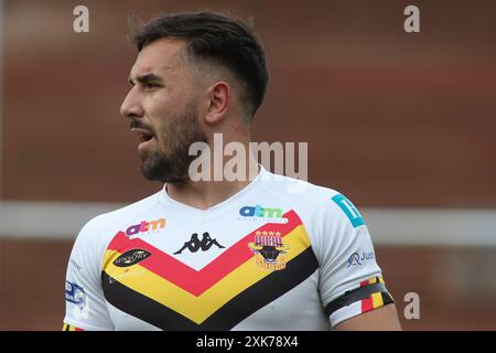 Bradford, Royaume-Uni. 21 juillet 2024. Bartercard Odsal Stadium, Bradford, West Yorkshire, 21 juillet 2024. Betfred Championship Bradford Bulls vs York City Knights Tom Holmes of Bradford Bulls Credit : Touchlinepics/Alamy Live News Banque D'Images