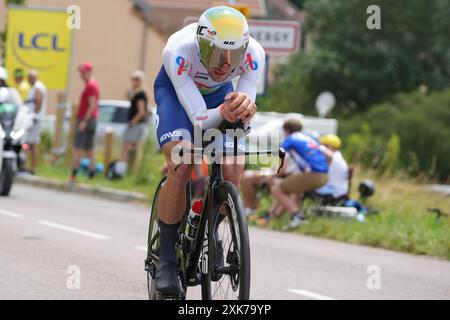 DUJARDIN Sandy TotalEnergies lors du Tour de France 2024, étape 7, contre la montre individuel, nuits-Saint-Georges - Gevrey-Chambertin (25,3 km) le 5 juillet 2024 à Gevrey-Chambertin, France - photo Laurent Lairys / DPPI Banque D'Images