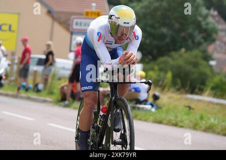 DUJARDIN Sandy TotalEnergies lors du Tour de France 2024, étape 7, contre la montre individuel, nuits-Saint-Georges - Gevrey-Chambertin (25,3 km) le 5 juillet 2024 à Gevrey-Chambertin, France - photo Laurent Lairys / DPPI Banque D'Images