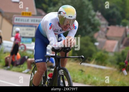 DUJARDIN Sandy TotalEnergies lors du Tour de France 2024, étape 7, contre la montre individuel, nuits-Saint-Georges - Gevrey-Chambertin (25,3 km) le 5 juillet 2024 à Gevrey-Chambertin, France - photo Laurent Lairys / DPPI Banque D'Images