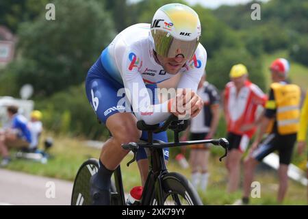 DUJARDIN Sandy TotalEnergies lors du Tour de France 2024, étape 7, contre la montre individuel, nuits-Saint-Georges - Gevrey-Chambertin (25,3 km) le 5 juillet 2024 à Gevrey-Chambertin, France - photo Laurent Lairys / DPPI Banque D'Images