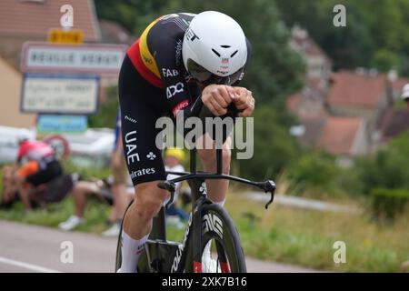 WELLENS Tim UAE Team Emirates lors du Tour de France 2024, étape 7, contre-la-montre individuel, nuits-Saint-Georges - Gevrey-Chambertin (25,3 km) le 5 juillet 2024 à Gevrey-Chambertin, France - photo Laurent Lairys / DPPI Banque D'Images