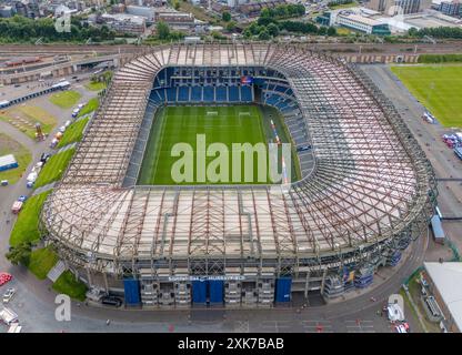Édimbourg, Royaume-Uni. 20 juillet 2024. Vue générale au-dessus du Scottish Gas Murrayfield Stadium, Édimbourg, Écosse, Royaume-Uni le 20 juillet 2024 crédit : Every second Media/Alamy Live News Banque D'Images