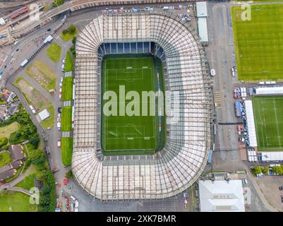 Édimbourg, Royaume-Uni. 20 juillet 2024. Vue générale au-dessus du Scottish Gas Murrayfield Stadium, Édimbourg, Écosse, Royaume-Uni le 20 juillet 2024 crédit : Every second Media/Alamy Live News Banque D'Images