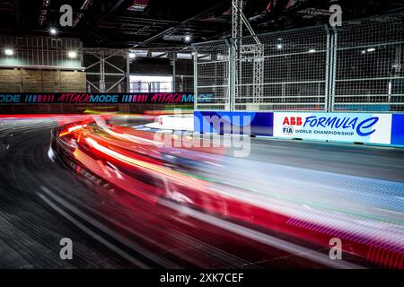 Londres, Royaume Uni. 21 juillet 2024. Ambiance track, mode attaque lors de l'ePrix Hankook London 2024, 10ème meeting du Championnat du monde ABB FIA Formula E 2023-24, sur l'Excel London du 18 au 21 juin 2024 à Londres, Royaume-Uni - photo Paulo Maria/DPPI crédit : DPPI Media/Alamy Live News Banque D'Images