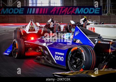 Londres, Royaume Uni. 21 juillet 2024. Ambiance track, mode attaque lors de l'ePrix Hankook London 2024, 10ème meeting du Championnat du monde ABB FIA Formula E 2023-24, sur l'Excel London du 18 au 21 juin 2024 à Londres, Royaume-Uni - photo Paulo Maria/DPPI crédit : DPPI Media/Alamy Live News Banque D'Images