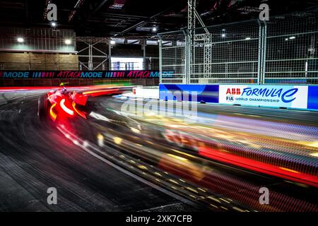 Londres, Royaume Uni. 21 juillet 2024. Ambiance track, mode attaque lors de l'ePrix Hankook London 2024, 10ème meeting du Championnat du monde ABB FIA Formula E 2023-24, sur l'Excel London du 18 au 21 juin 2024 à Londres, Royaume-Uni - photo Paulo Maria/DPPI crédit : DPPI Media/Alamy Live News Banque D'Images