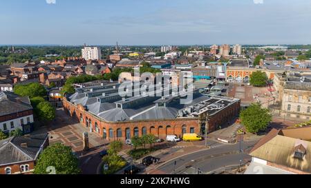 Ashton-under-Lyne, Tameside, salle de marché couverte du centre-ville Banque D'Images