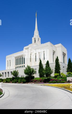 Ogden, UT, États-Unis - 10 juin 2024 ; Ogden Utah Temple de l'Église de Jésus-Christ des Saints des derniers jours Banque D'Images