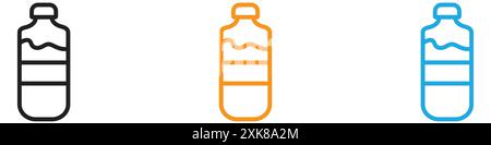 Collection d'ensemble de logo de vecteur d'icône de bouteille ou groupe de pack de paquet Illustration de Vecteur