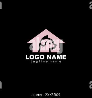 vecteur de conception de logo de maison d'animaux Illustration de Vecteur