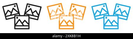 collection de logo vectoriel d'icône d'image ou de photo ou groupe de pack de paquet Illustration de Vecteur