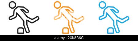 Collection de logo vectoriel d'icône de déclenchement d'homme ou groupe de pack de paquet Illustration de Vecteur