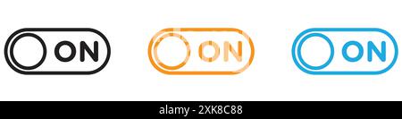 Basculer la collection de jeu de logo vectoriel d'icône de commutateur ou le groupe de pack groupé Illustration de Vecteur