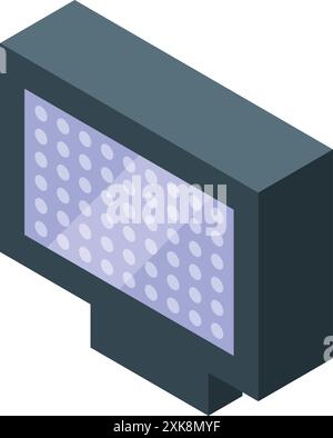 Source de lumière continue avec réseau de led fournissant un éclairage puissant pour la photographie ou la vidéographie Illustration de Vecteur