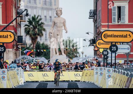 Nice, France. 21 juillet 2024. Cyclisme - Tour de France 2024 - étape 21 ITT, Monaco - Nice, France - crédit : SWpix/Alamy Live News Banque D'Images