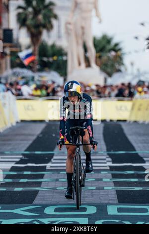 Nice, France. 21 juillet 2024. Cyclisme - Tour de France 2024 - étape 21 ITT, Monaco - Nice, France - crédit : SWpix/Alamy Live News Banque D'Images