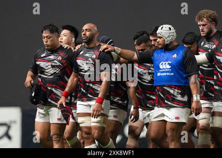 Hokkaido, Japon. 21 juillet 2024. Membres du Japon Rugby : match test de rugby entre le Japon et l'Italie au Sapporo Dome à Hokkaido, Japon . Crédit : AFLO/Alamy Live News Banque D'Images