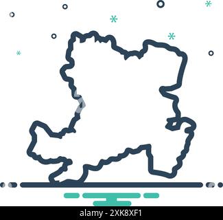 Icône pour aberdeen,map Illustration de Vecteur