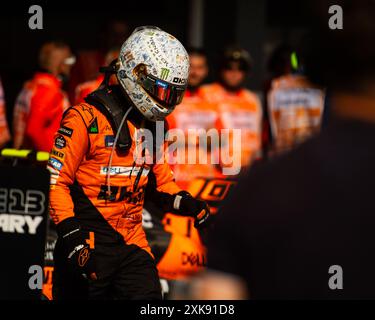 Budapest, Hongrie - 21 juillet 2024 : #4 Lando Norris (GBR, McLaren), parc ferme après le Grand Prix de Hongrie de F1 Banque D'Images