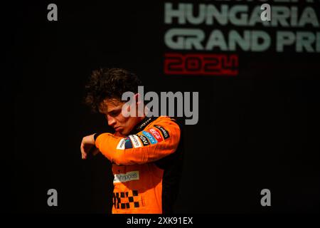 Budapest, Hongrie - 21 juillet 2024 : #4 Lando Norris (GBR, McLaren), parc ferme après le Grand Prix de Hongrie de F1 Banque D'Images