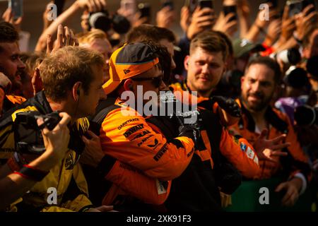 Budapest, Hongrie - 21 juillet 2024 : #4 Lando Norris (GBR, McLaren), parc ferme après le Grand Prix de Hongrie de F1 Banque D'Images