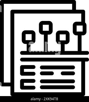 Icône de campagne de marketing montrant l'analyse du trafic du site Web avec des graphiques Illustration de Vecteur