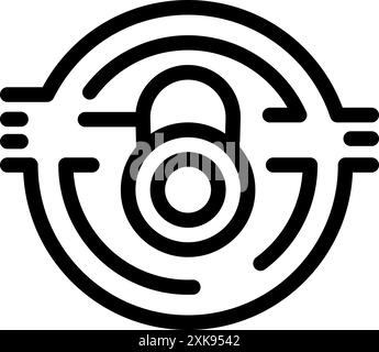 Padlock sécurise un transfert d'argent, représentant le concept de transactions financières sûres et fiables Illustration de Vecteur