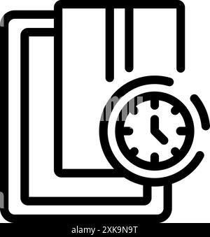 Cette icône représente le concept de transfert de données efficace, symbolisant la vitesse et la précision dans une opération sensible au temps Illustration de Vecteur