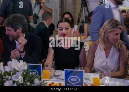 Madrid, Espagne. 22 juillet 2024. La ministre de la Jeunesse et de l’enfance, Sira Rego, lors d’un petit déjeuner informatif à Madrid. (Photo de David Canales/SOPA images/SIPA USA) crédit : SIPA USA/Alamy Live News Banque D'Images