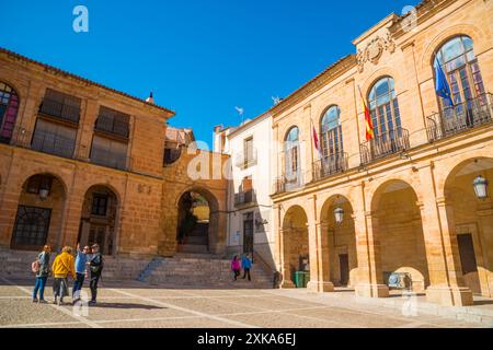 Plaza Mayor. Alcaraz, province d'Albacete, Castille la Manche, Espagne. Banque D'Images