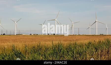 Parc éolien Little Cheyne court, Romney Marsh, Kent Banque D'Images