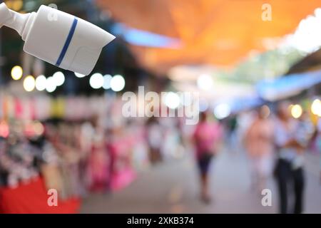 Outil CCTV dans l'équipement de foire du marché extérieur pour les systèmes de sécurité et ont un espace de copie pour la conception. Banque D'Images