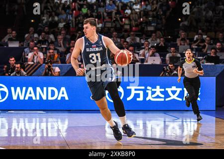 Vlatko Cancar (Slovénie). Tournoi de qualification olympique FIBA. Pirée 2024. Banque D'Images