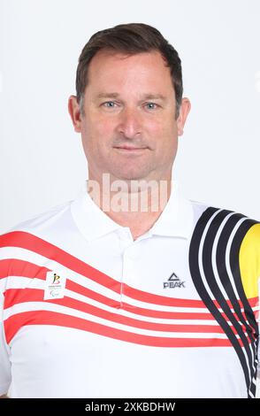 Bruxelles, Belgique. 22 juillet 2024. Le belge Bjorn Nelen photographié lors d’une séance photo pour le Comité paralympique belge avant les Jeux Paralympiques de Paris 2024, à Bruxelles, lundi 22 juillet 2024. BELGA PHOTO VIRGINIE LEFOUR crédit : Belga News Agency/Alamy Live News Banque D'Images