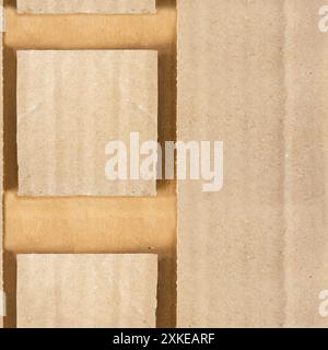 Texture de photo sans couture 4k de diverses pièces de papier en carton posées. Banque D'Images