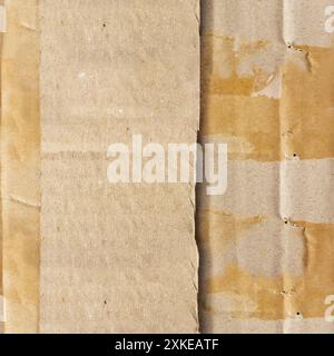 Texture sans couture de photo 4k de usead et morceaux déchirés de divers papiers en carton. Banque D'Images